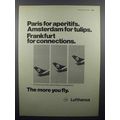 1974 Lufthansa Airlines Ad - Paris for Aperitifs