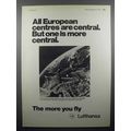 1974 Lufthansa Airlines Ad - European Centres