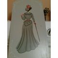 Period fashion lady on painted wood - Kim 1990