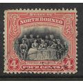 NORTH BORNEO 1925 4c SCARLET BRITISH PROTECTORA...