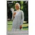 Vintage: Wendy 4277 lady's long cable cardigan,...