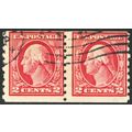 413, Used 2¢ Scarce Genuine Coil Pair CV $100.0...