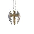 Angel Wings Cross Necklace 2 Tone Color Christm...