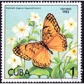 Cuba 1982 Butterfly 1c Stamp