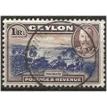 Ceylon 1935 SG378 $1 Violet-Blue & Blue Fine Us...