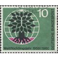 GERMANY, World Refugee Year 1959/60, green-grey...