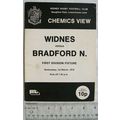 1978 programme Widnes v. Bradford Northern
