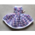 Hand Crocheted Barbie Doll Dress With a Tie Wai...