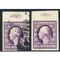 345, Used 3¢ VF-XF Two Stamps Both With PL#'s *...