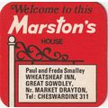 BEER MAT - MARSTONS BREWERY - WHEATSHEAF INN, G...