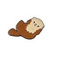 Otter Pin Badge Lapel Brooch Collatable 4.1 cm ...