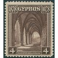 Cyprus 1928 4pi deep brown SG127 unused