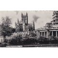 EC879 BATH ABBEY FROM THE RIVER . R/P POSTCARD