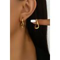 Gold Plated 3D Spiral Stainless Steel Earrings