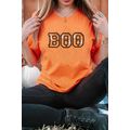 Orange BOO Halloween Ghost Spider Embroidered G...