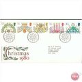 GB FDC 1980 - Christmas - Edinburgh Bureau SHS