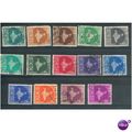 India stamps 1957-58 - Map Of India Set - used (3)