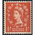 1957 SG561 1/2d Orange-Red Wilding with Graphit...