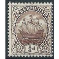 Bermuda 1912 SG41 1/4d Brown Mounted Mint.. .