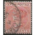 Ceylon 1882 SG146 2c Pale Brown Wmk Crown CA Fi...