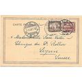 Egypt Sphinx and Pyramid Postal Card 1907 uprat...