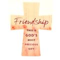 Friendship Cross with Sentimental Verse Freesta...