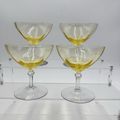 Fostoria Topaz Low Stem Art Glass Sherbet Champ...