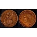 United Kingdom One Penny 1945 Britania Used Coi...