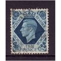 GREAT BRITAIN 1937 SG474 10d TURQU0ISE BLUE FIN...