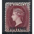 St Vincent 1893 SG60 5d on 6d Carmine-Lake Moun...