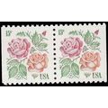 1737 15c Roses Fine MNH Dry Gum BPS Hor Pair V4885