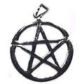 Sterling Silver 5 Point Star Pentagram Charm Pe...
