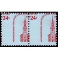 1603, MNH 24¢ Misperf Shift Pair Freak Error St...