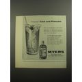 1956 Myers Rum Ad - Forecast: Cool and Pleasant