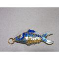 Vintage Cloisonne Enamel Fish Koi Articulated 2"