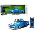 1956 Ford F-100 Pickup Truck Blue Metallic with...