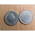 Netherlands 1951 25 Cents Coin