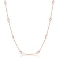 16 Rhodium Plated Clear CZ Round Bezel Saturn N...