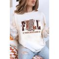 White FALL THANKFUL Graphic Drop Shoulder Sweat...