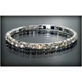 1 Row Wedding Party Clear Rhinestone Stretch Ba...