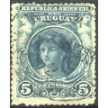 Uruguay 1900 - SG232b - 5c blue - Liberty Head ...