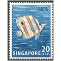 Singapore 1962 SG71 20c Orange & Blue Fine Moun...