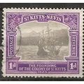 St Kitts-Nevis 1923 SG49 1d Black & Bright Viol...