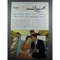 1960 Douglas DC-8 Jetliner Plane Ad - Vacationers