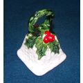 Lefton White Holly 3 ½" Christmas bell 6053 ber...