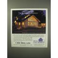 1990 Real Log Homes Ad - Local service worldwid...