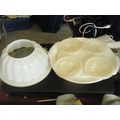 Tupperware 616-4 Gelatin Mold & Plate 617-3 w/4...