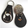 Genuine Leather Personalised Engraved KeyRing F...