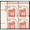 1582, Mint NH 2¢ Misperfed Plate Block - EFO ER...