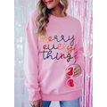 Peach Blossom Merry Every Thing Glitter Slogan ...